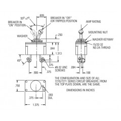 7270-1-10 - Circuit Breaker Toggle Switch - 10 A KLIXON® MP